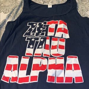 Zeta Tau Alpha American flag tank